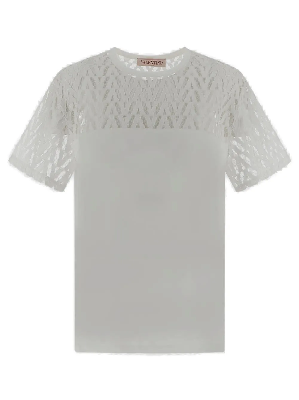 Valentino VLogo Cut-Out Crewneck T-Shirt