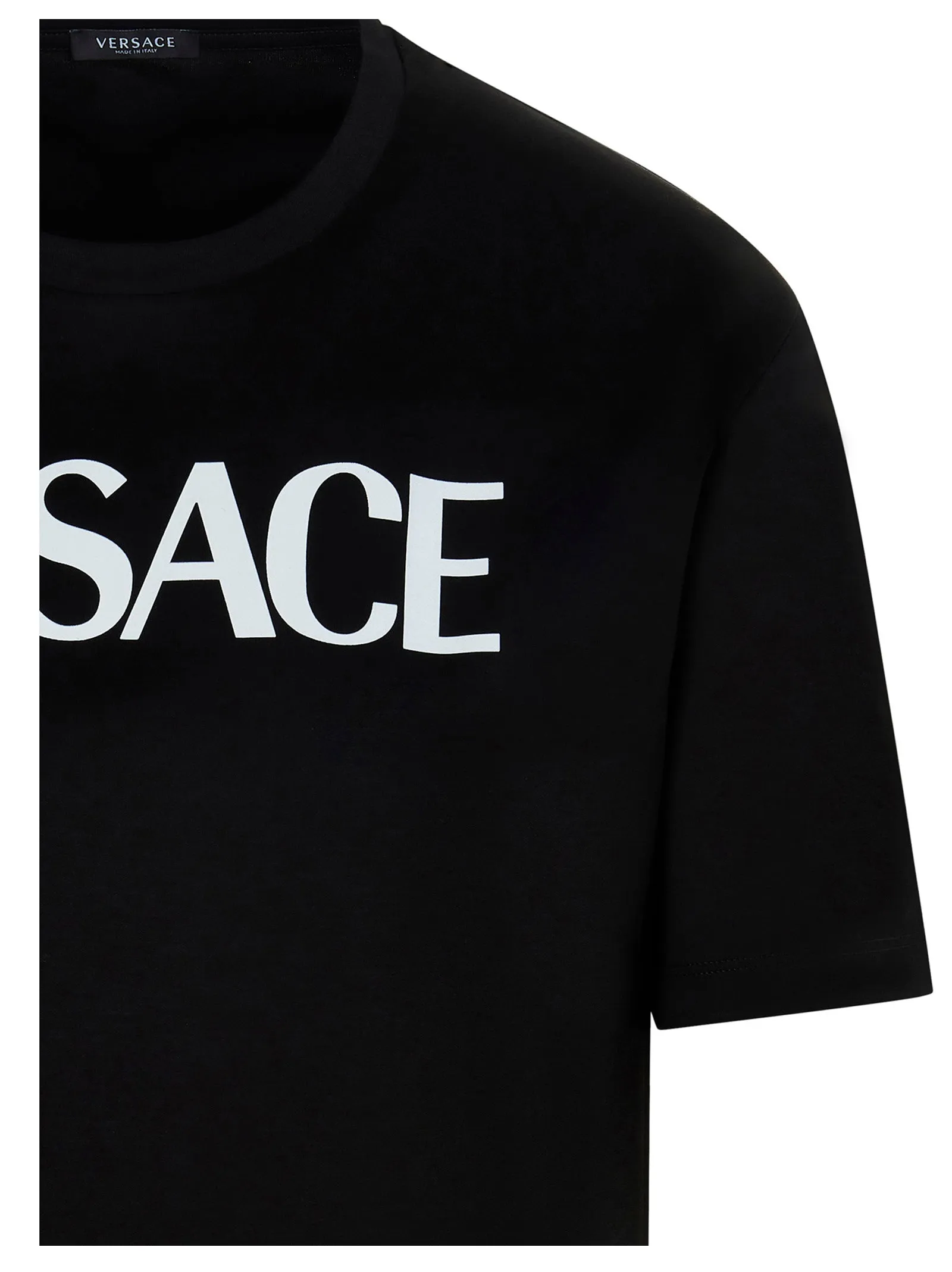 Versace Logo Printed Crewneck T-Shirt