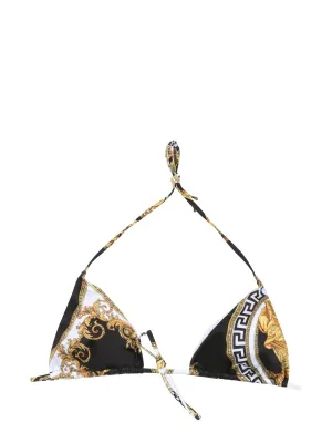 Versace Medusa Head-Printed Stretched Bikini Top