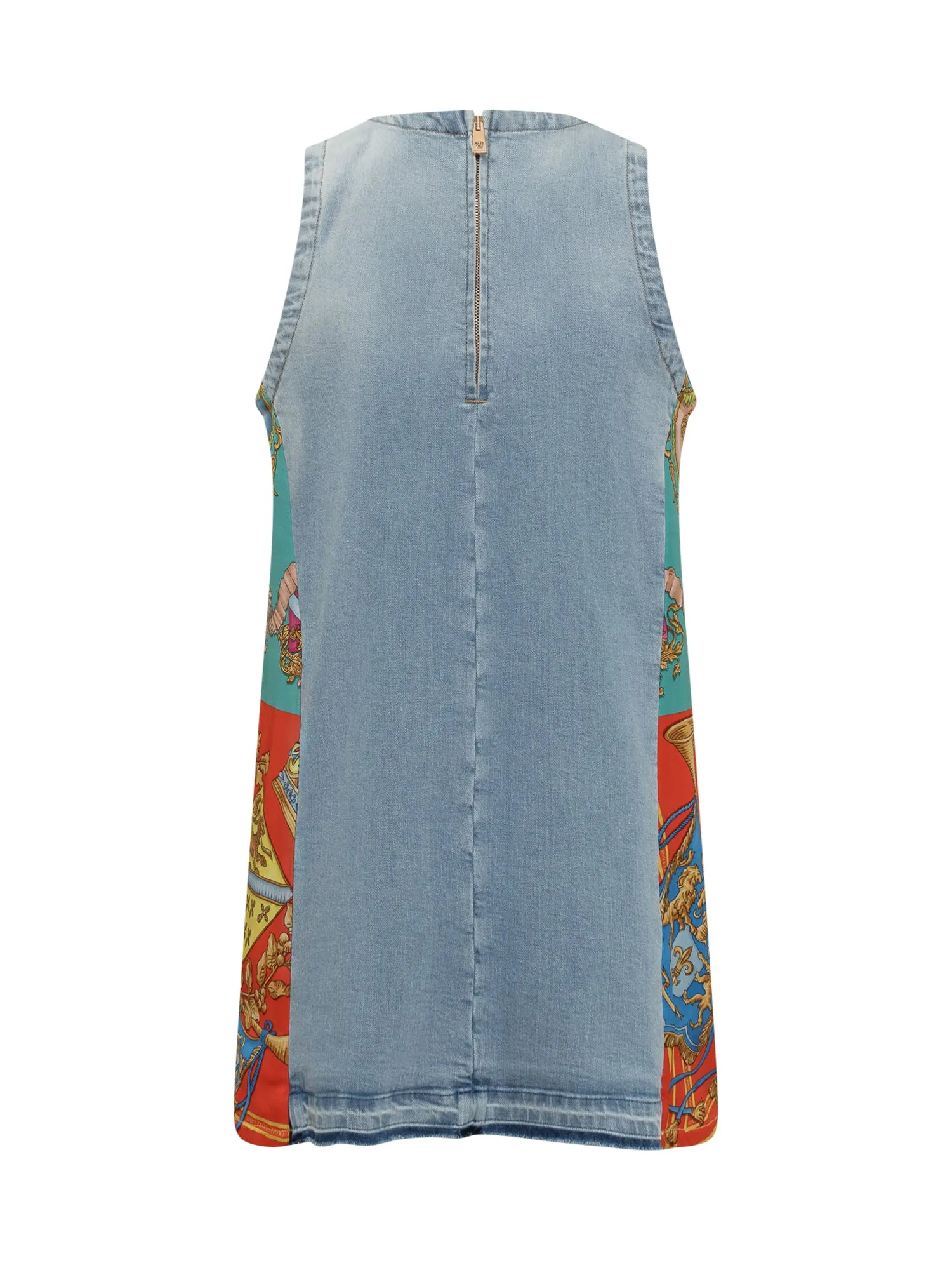 Versace Royal Rebellion Printed Panelled Mini Dress