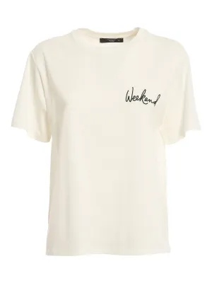 Weekend Max Mara Logo Embroidered Crewneck T-Shirt