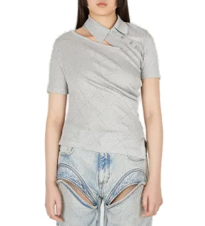 Y/Project Knitted Short-Sleeved Polo Top
