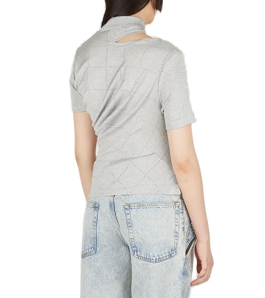 Y/Project Knitted Short-Sleeved Polo Top