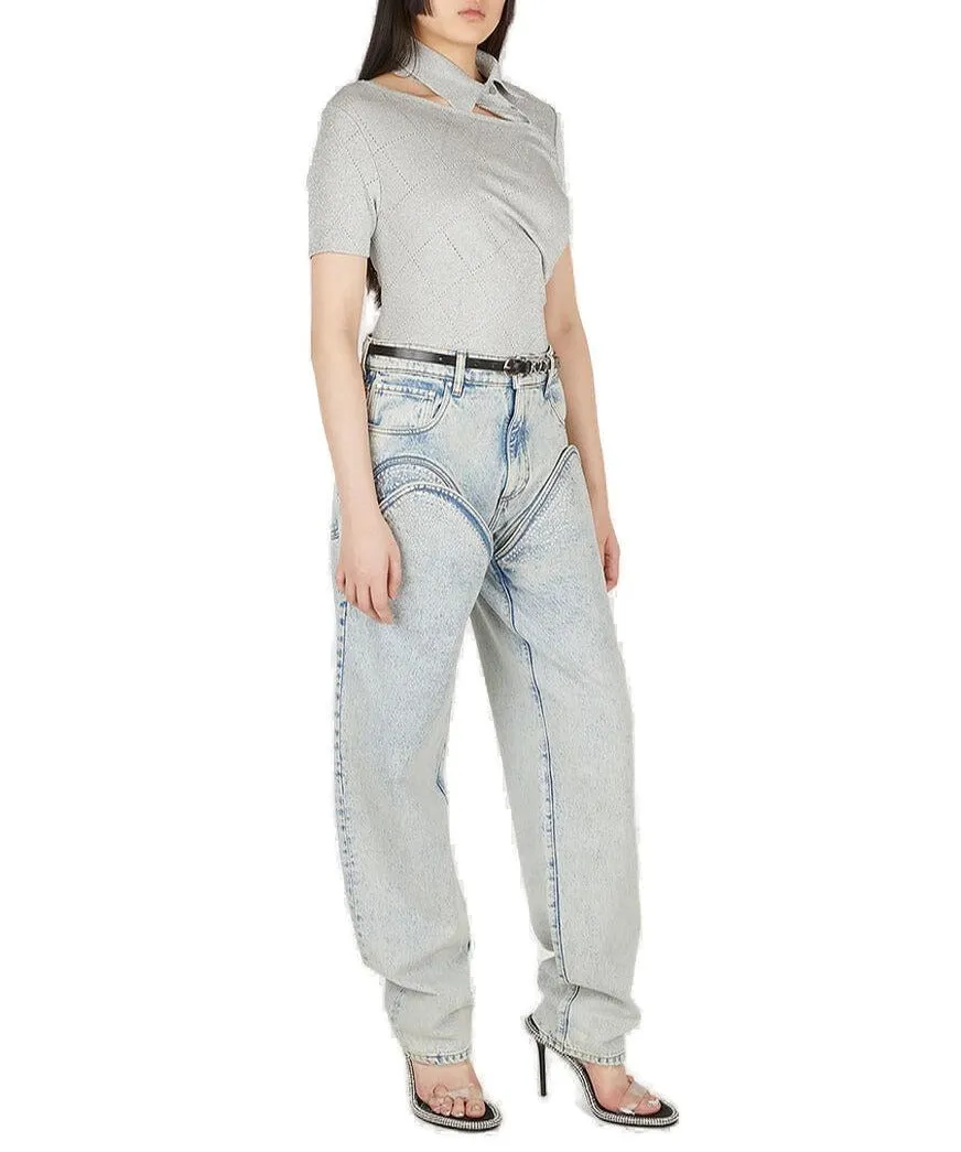 Y/Project Knitted Short-Sleeved Polo Top