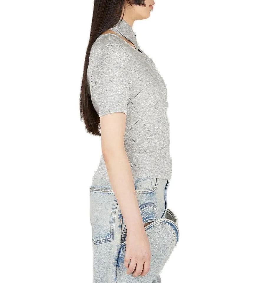 Y/Project Knitted Short-Sleeved Polo Top