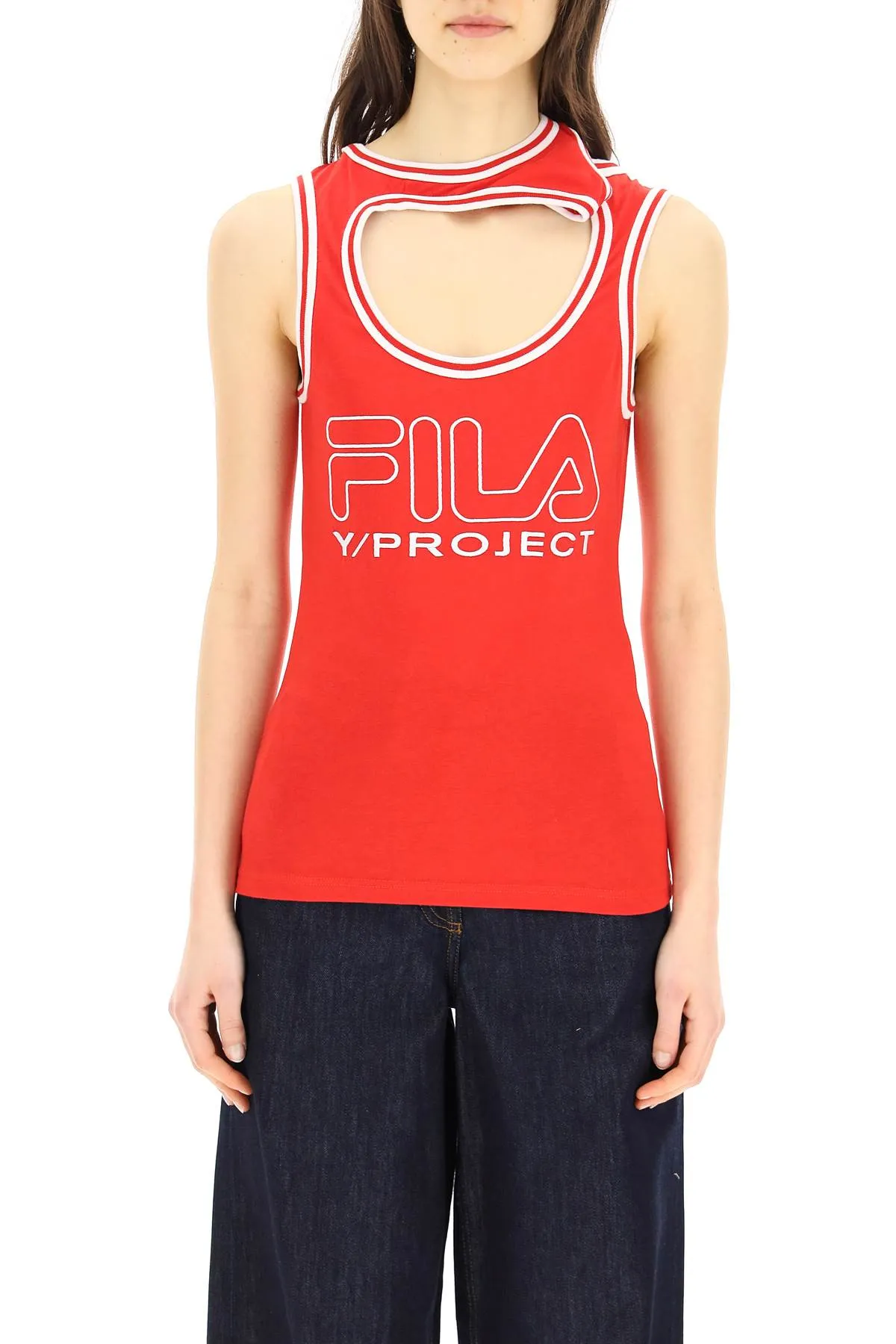 Y/ProjectX FILA Cut Out Sleeveless Tank Top