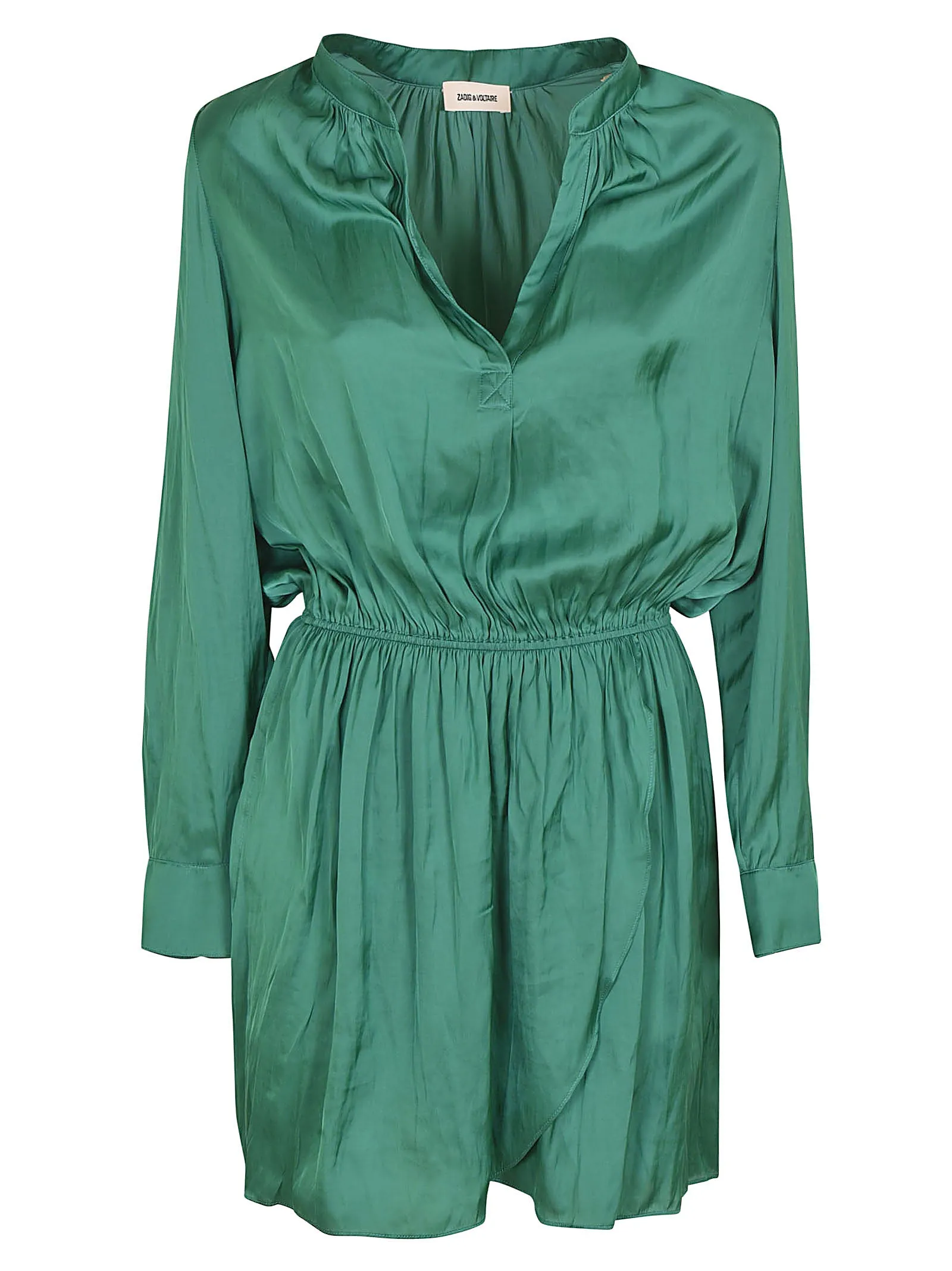 Zadig & Voltaire Rinka Satin Ruffled Mini Dress