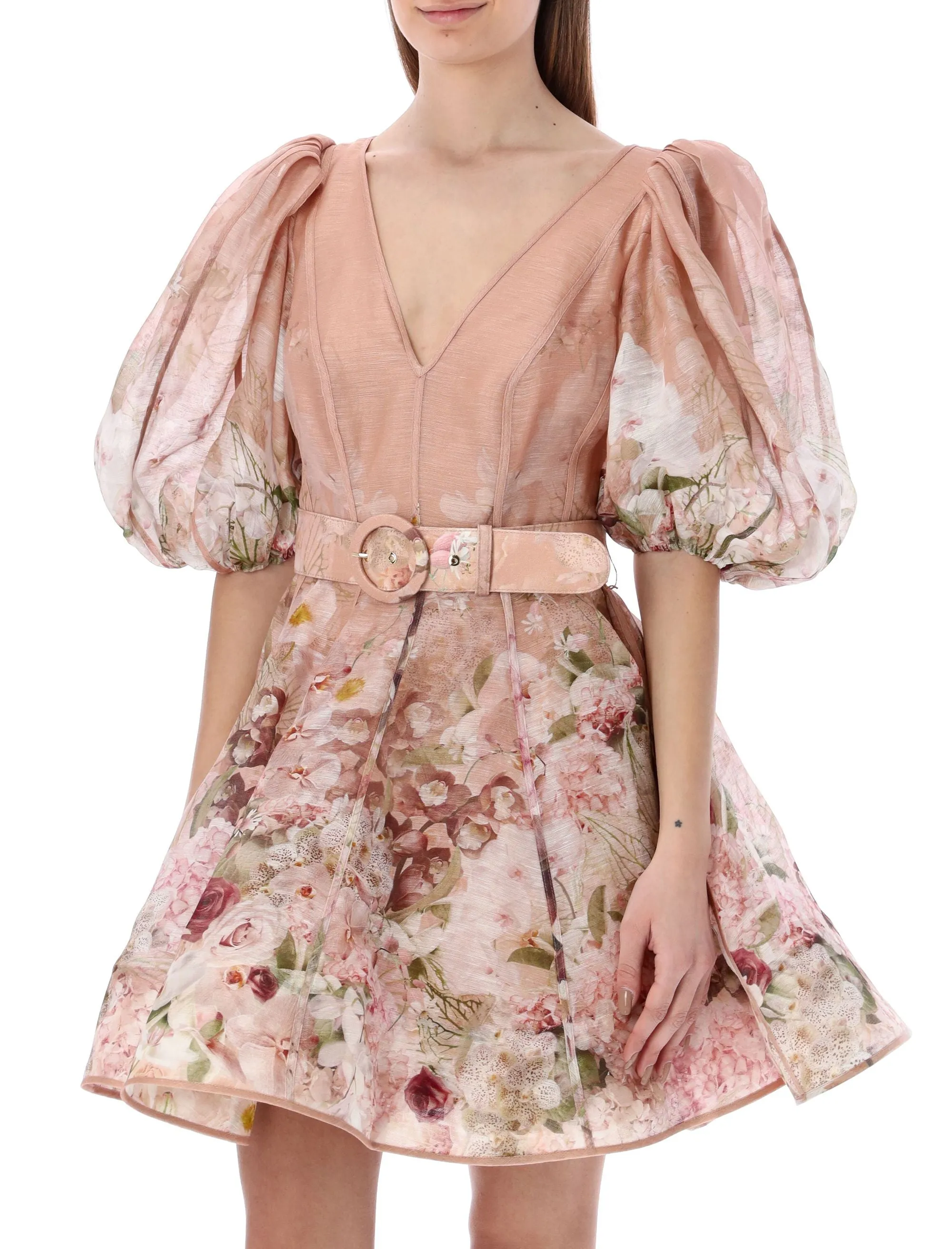 Zimmermann Dancer Puff-Sleeved Mini Dress