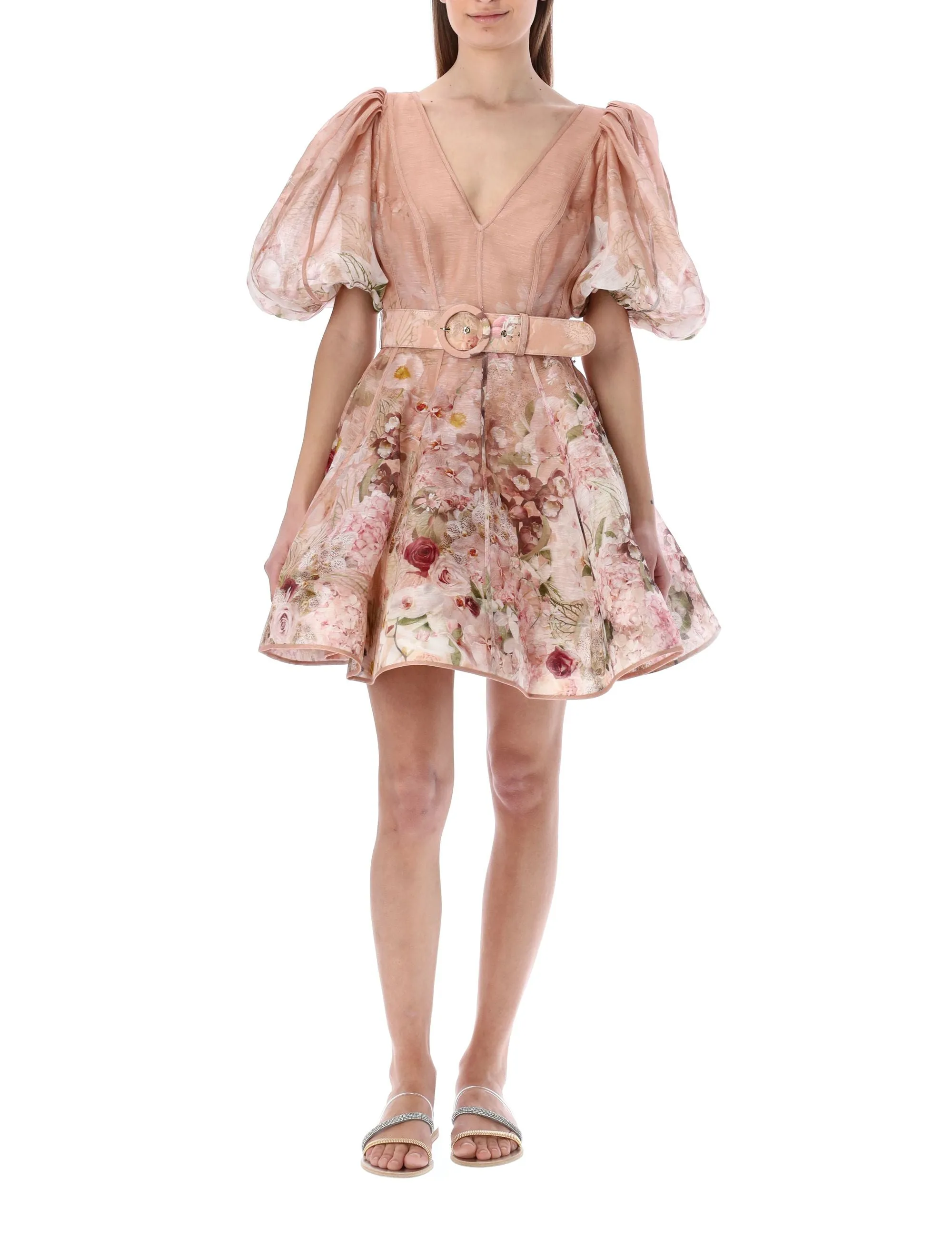 Zimmermann Dancer Puff-Sleeved Mini Dress