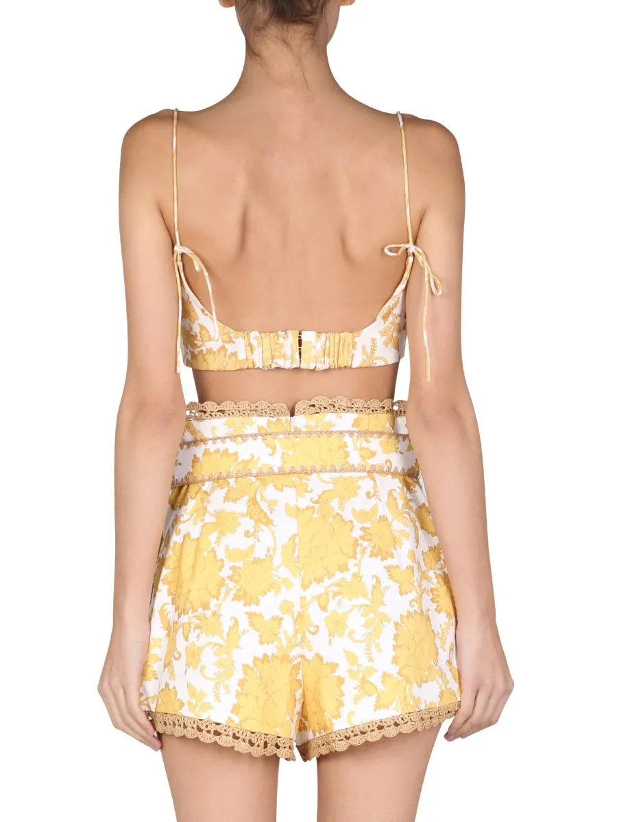Zimmermann Postcard Floral Print Top